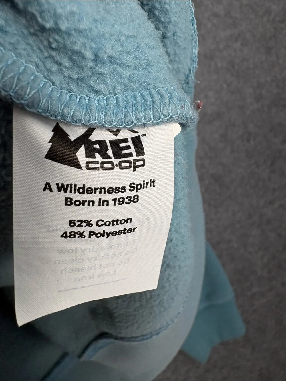 REI Co-op Blue Fleece Crewneck Sweatshirt Small Outdoor Gorpcore